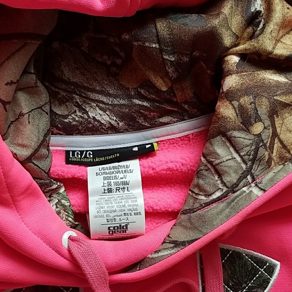 Under armour Hot pink camo breast cancer hoodie - Picture 3 of 5